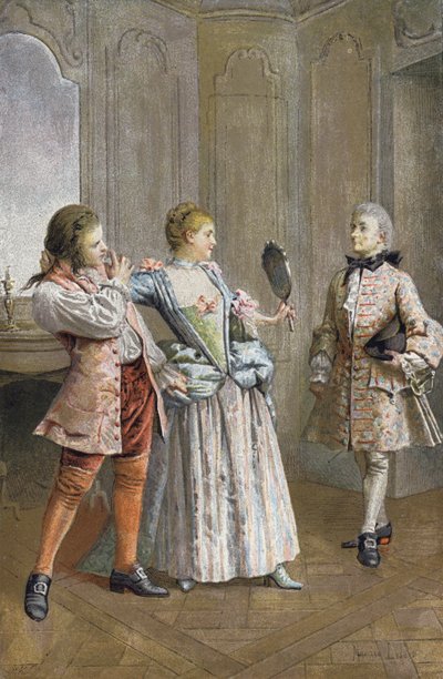 The Mirror by Maurice Leloir